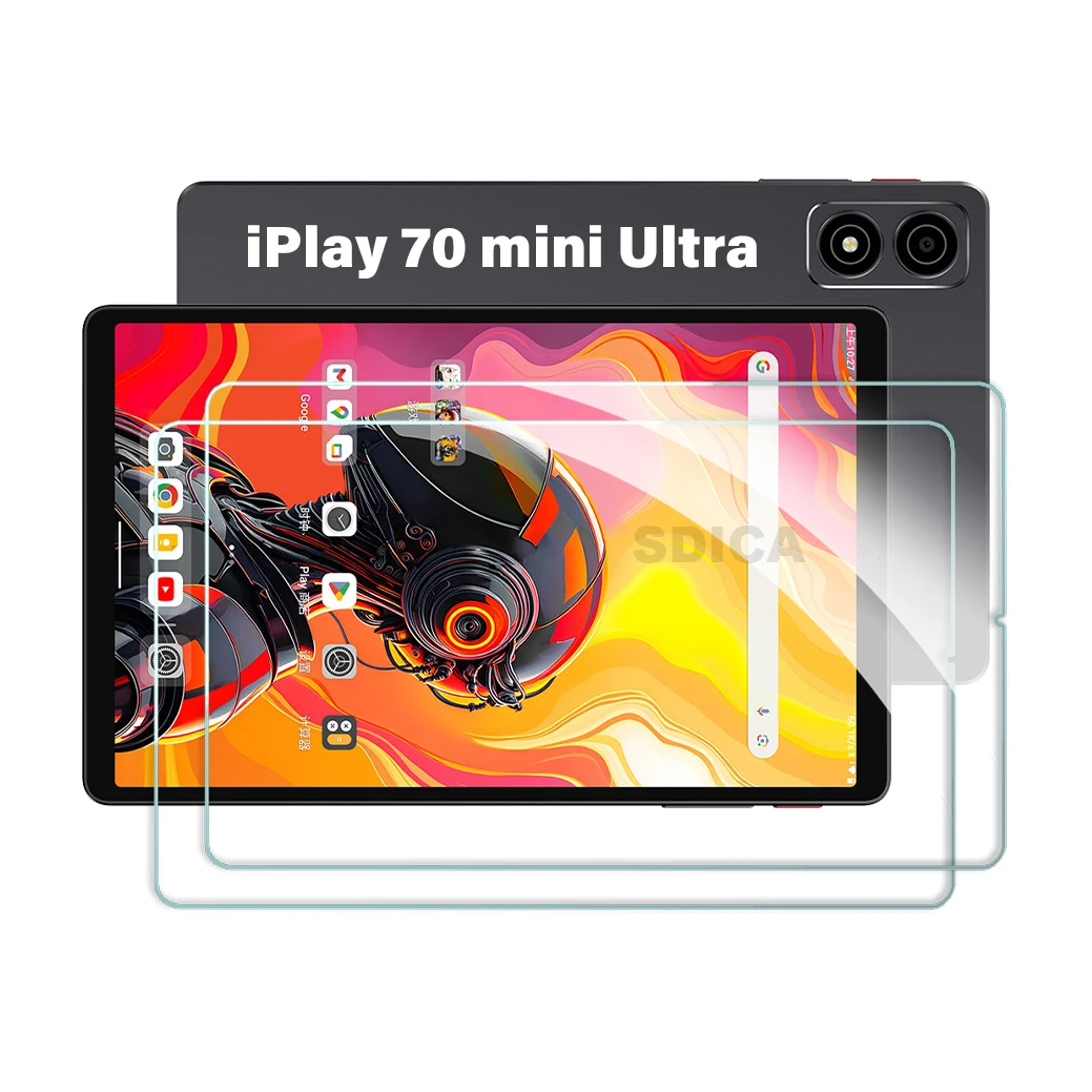 2 Stück Displayschutzfolie aus gehärtetem Glas für Alldocube IPlay 70 Mini Ultra 2025, 8,8 Zoll Tablet, kratzfest, HD-Schutzfolie