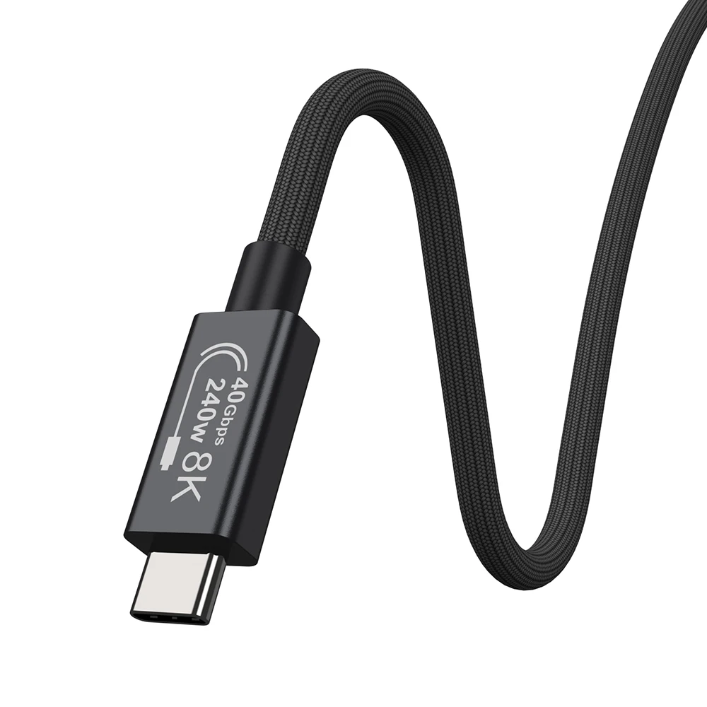 10 STKS 240 W 40 Gbps USB C Snelle Oplaadkabel Koord Type C Data Video Audio Overdracht Kabel USB4.0 Hoge Snelheid HDTV 5A Oplaadkabel