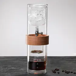 Glass Ice Drip Coffee Pot 500ml Coffee Mug Tea Coffee Kettle Portable Dripper Bottle Drip Pot for Travel