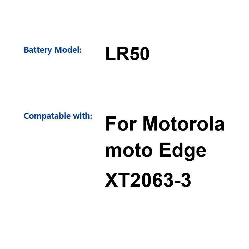 

Для Motorola Moto Edge XT2063-3 LR50 4500 мАч аккумулятор мобильного телефона сейф