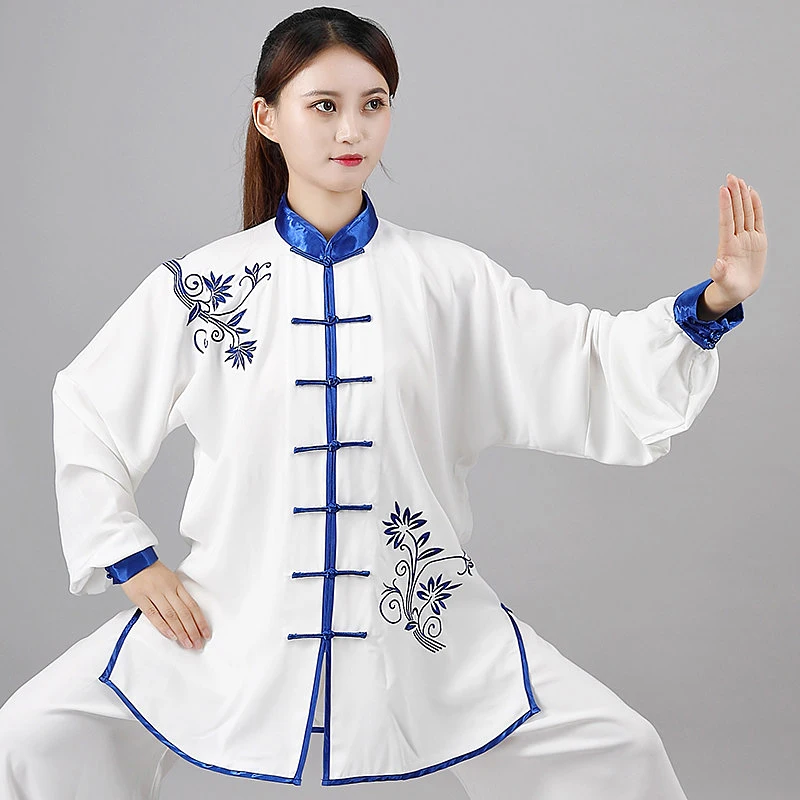 Unisex Tai Chi Suit Spring/Autumn New Arrival Embroidered Cotton Blend Martial Arts Training & Performance Wear Senior Adults 35