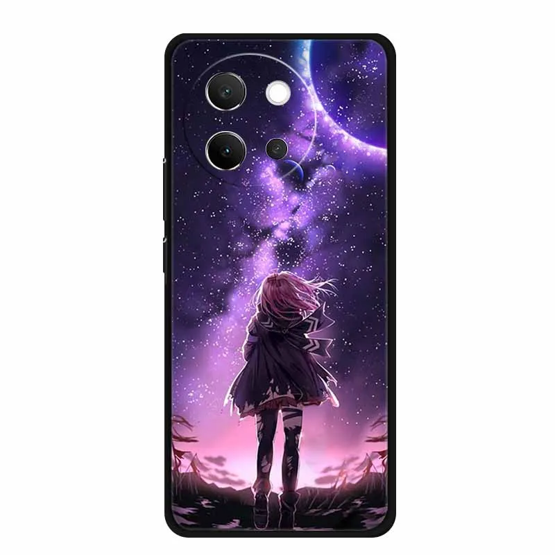 For Vivo V40 Lite Case Black Silicone Soft Back Cover Case For Vivo V40 Lite 5G Phone Case Cover V 40 V40lite 6.78\