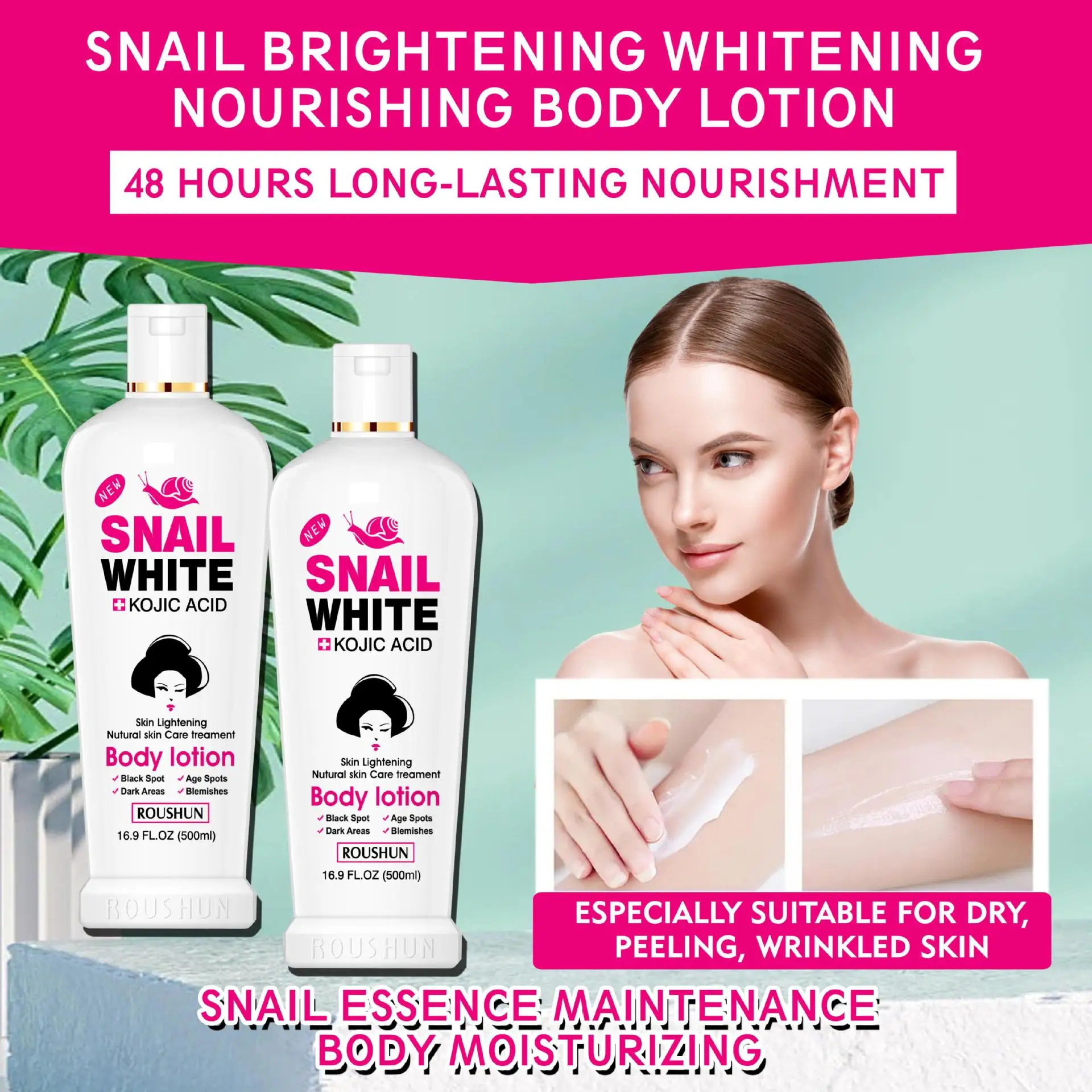 Kojic acid moisturizing body lotion  whitening and anti-aging