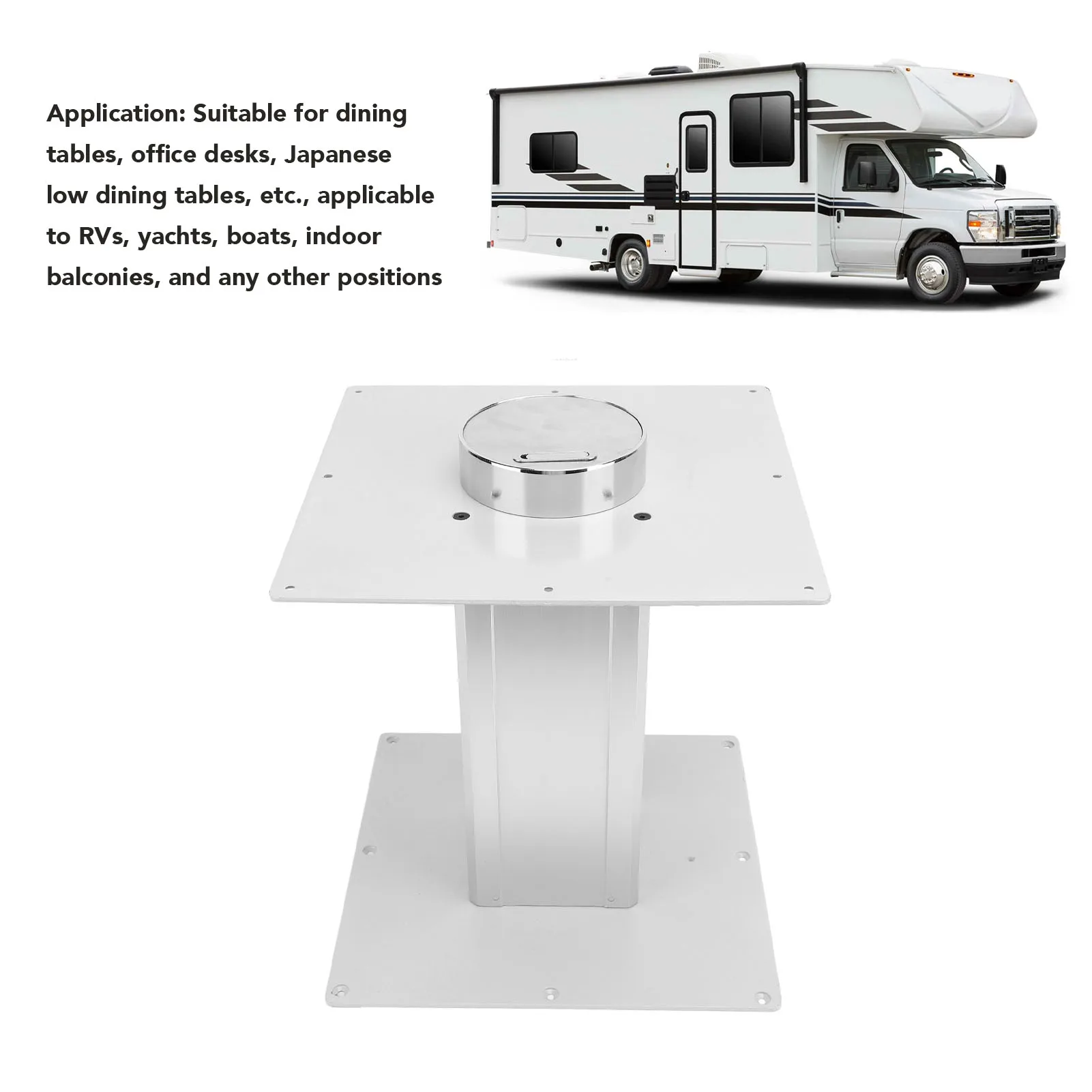310 إلى 720 مللي متر RV الجدول الساق كرنك اليد سبائك الألومنيوم الثقيلة قابل للتعديل طاولة رفع الساق لليخوت قوارب شرفة داخلية #1
