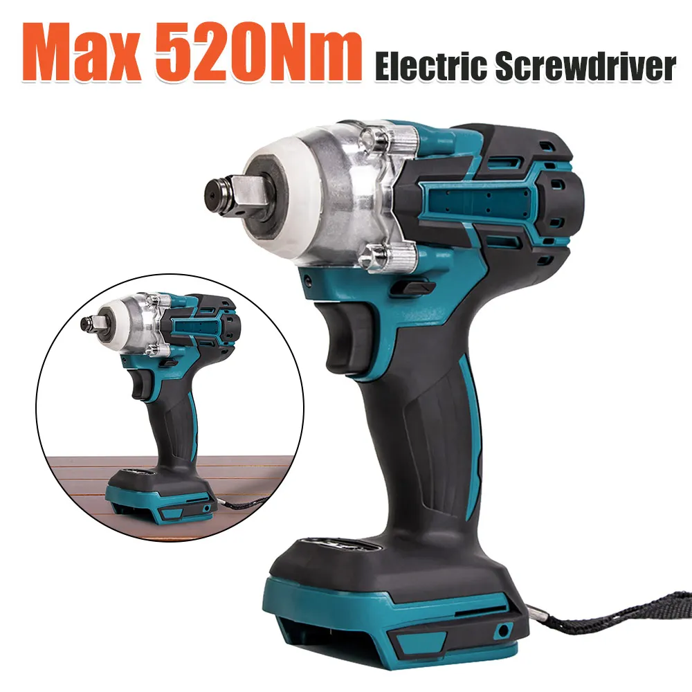 

Rechargeable Electric Impact Wrench for Makita 18V-21V Fit Brushless 520Nm Tungsten Steel Shaft Spark-Free 12.5mm Collet
