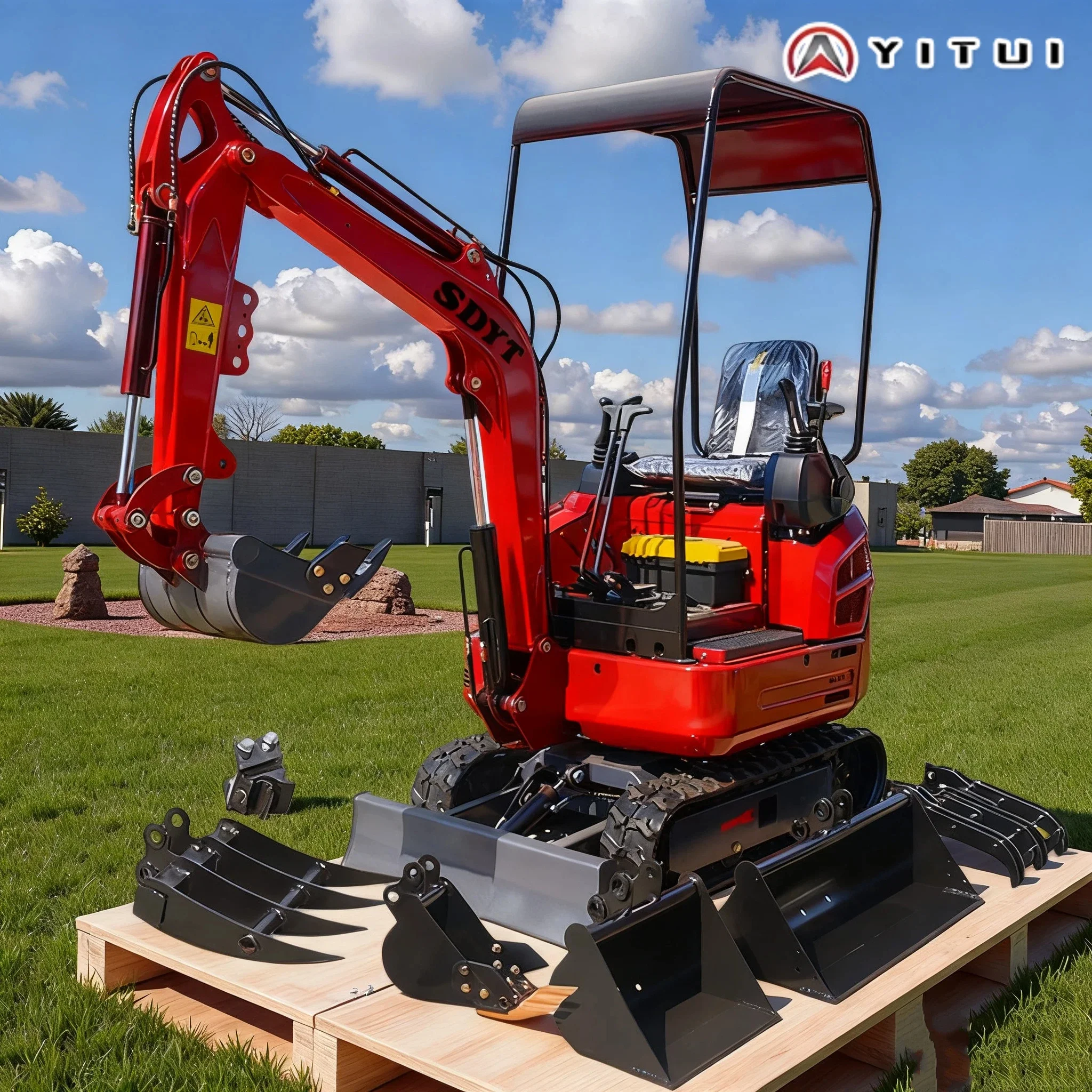 Yitui حفارة هيدروليكية صغيرة على طراز الأسرة الأكثر مبيعًا 2.0 طن مع الملحقات والتسليم المجاني مخصصة Euro 5 Ce #4