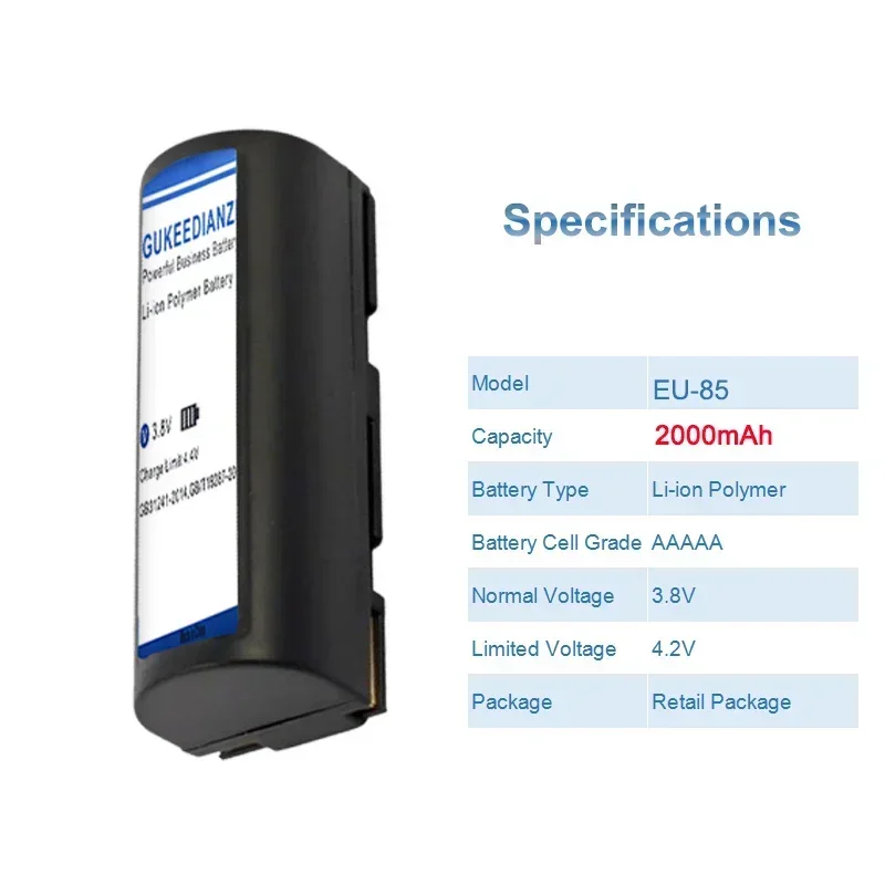 Replacement EU-85 (FNP80) 2000mAh High Capacity Battery For TOSHIBA PDR-M5 PDR-M4 PDR-M70 Epson R-D1 R-D1s Batteries