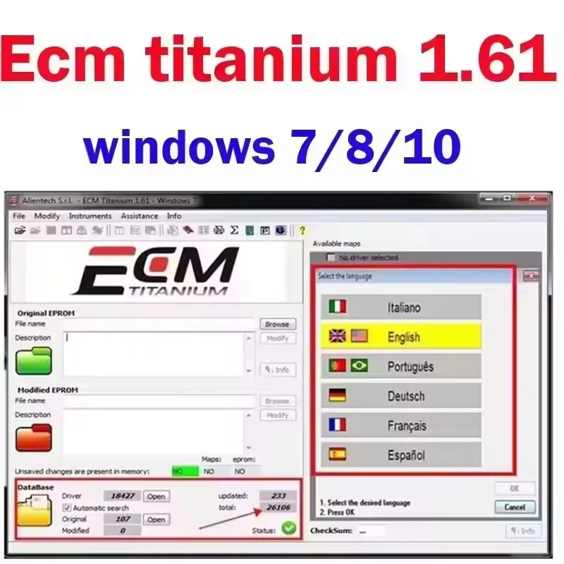 Winols4.7 Titanium ECM Tuning Software with 93GB Damos Data Pack 26000+ Immo Tools V1.2 Car Repair Installation Guide Compatible