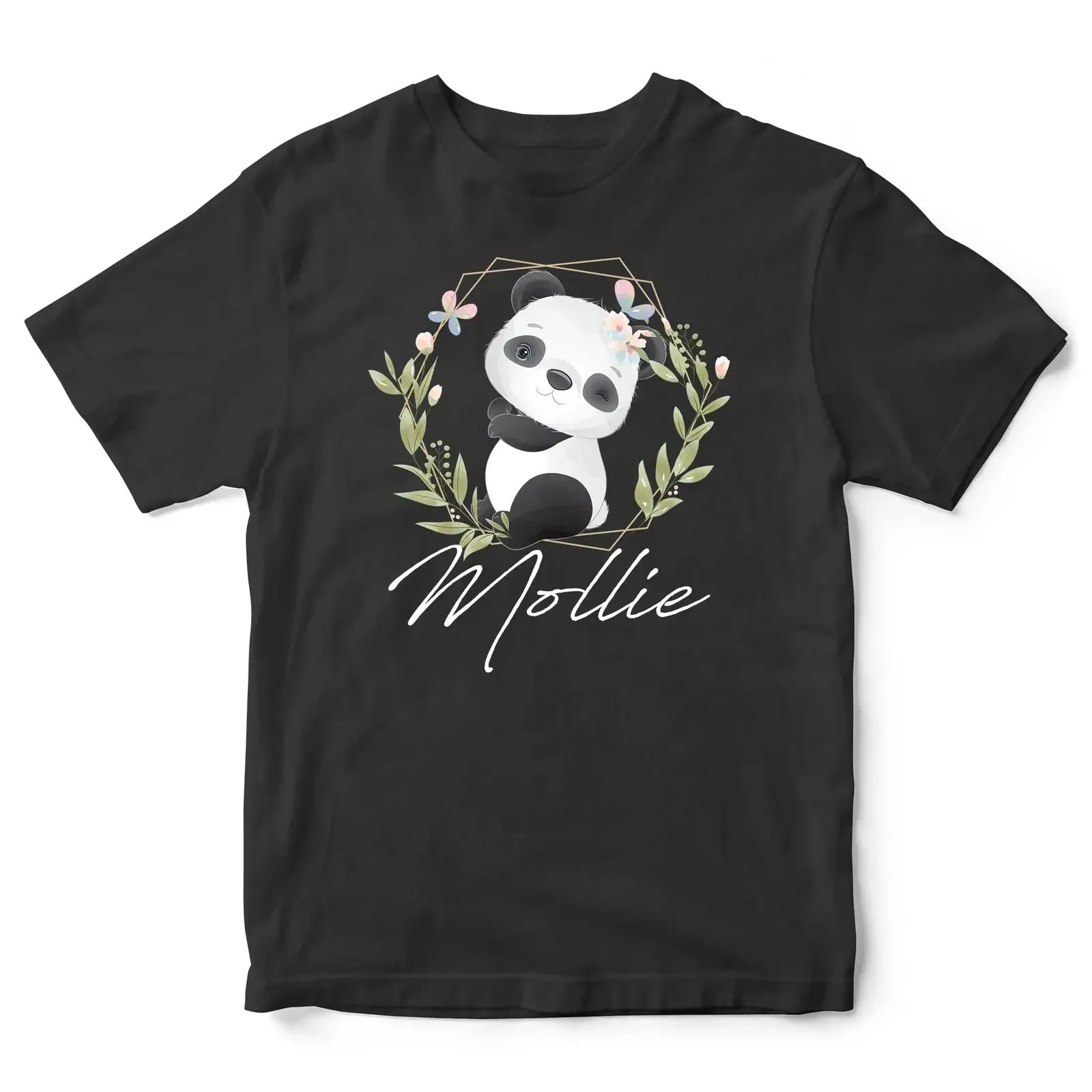 Personalisiertes süßes Panda T Shirt Geburtstag individuell Kinder Geschenkideen Mädchen vintage Washed Soft Unisex Breathable
