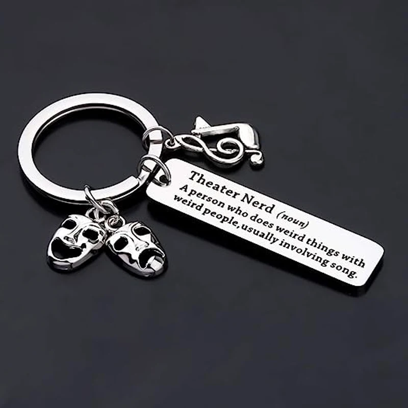 Theater Nerd Gifts Musical Theatre Keychain Funny Theater Gifts Broadway Theater Gifts Theatre Lover Gifts