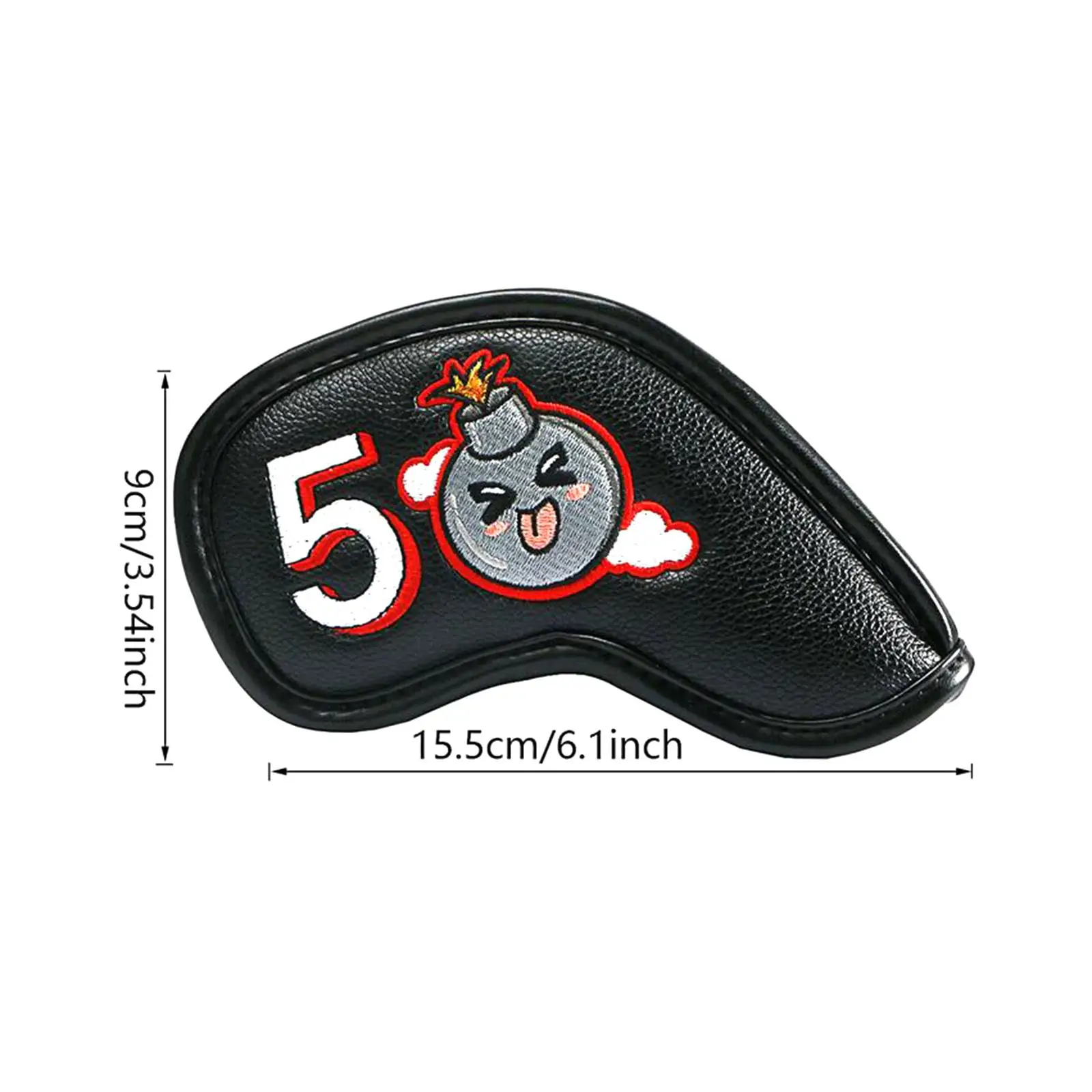 PU Leather Golf Iron Headcover 4, 5, 6, 7, 8, 9,A,S,P,x Head Protector Men Gift