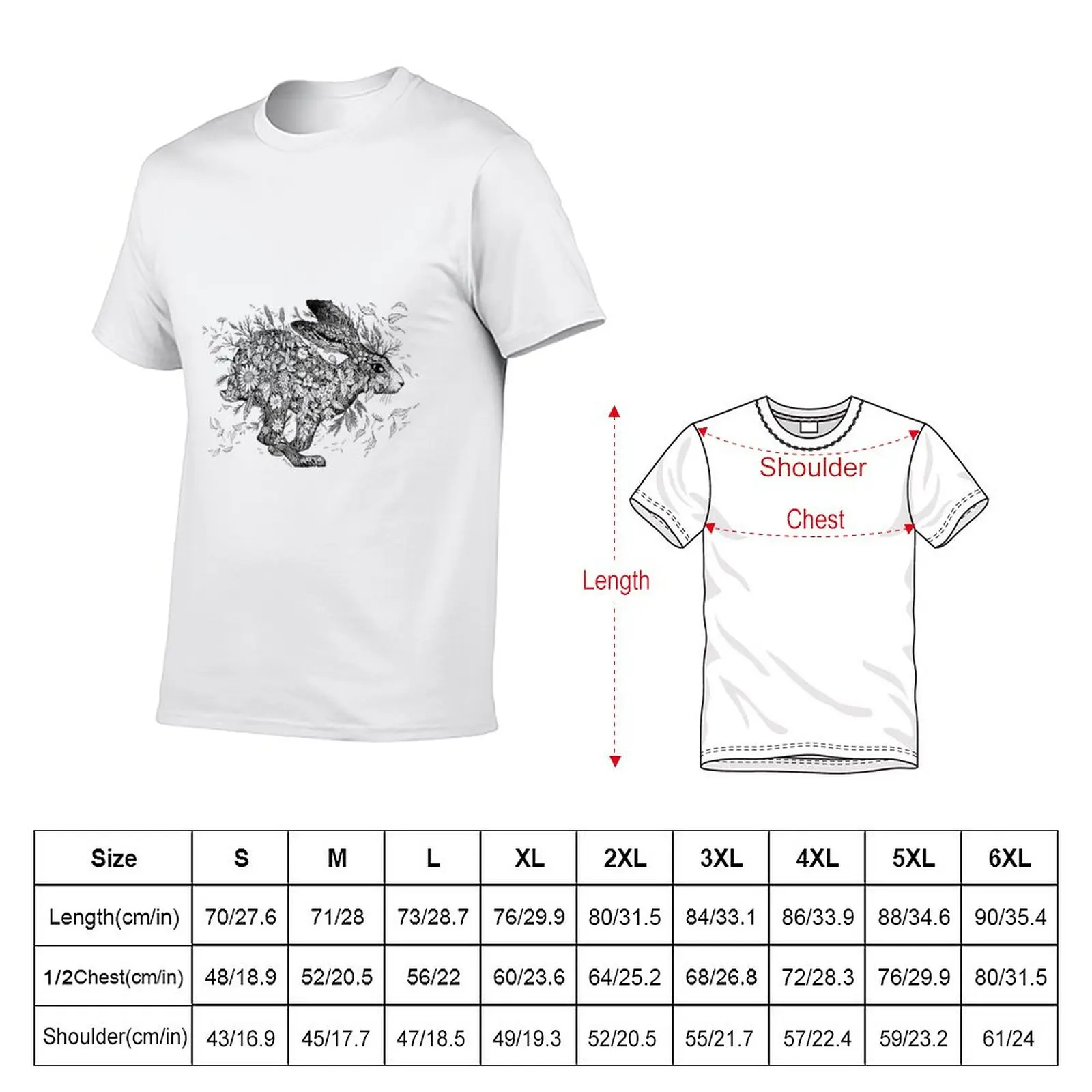 Meadow Hare T-Shirt vintage clothes tops anime clothes Men's t-shirt