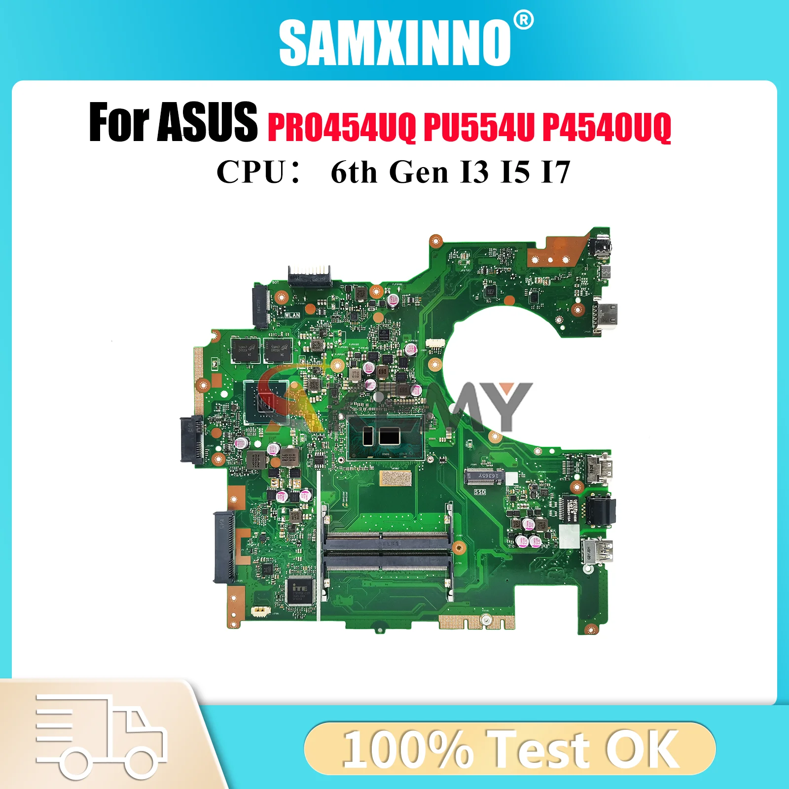 

P4540UQ Laptop Motherboard For ASUS ProArt PU554U P4540U PRO454UQ P4540UQ Notebook Mainboard With I3 I5 I7 CPU 100% tests OK stk