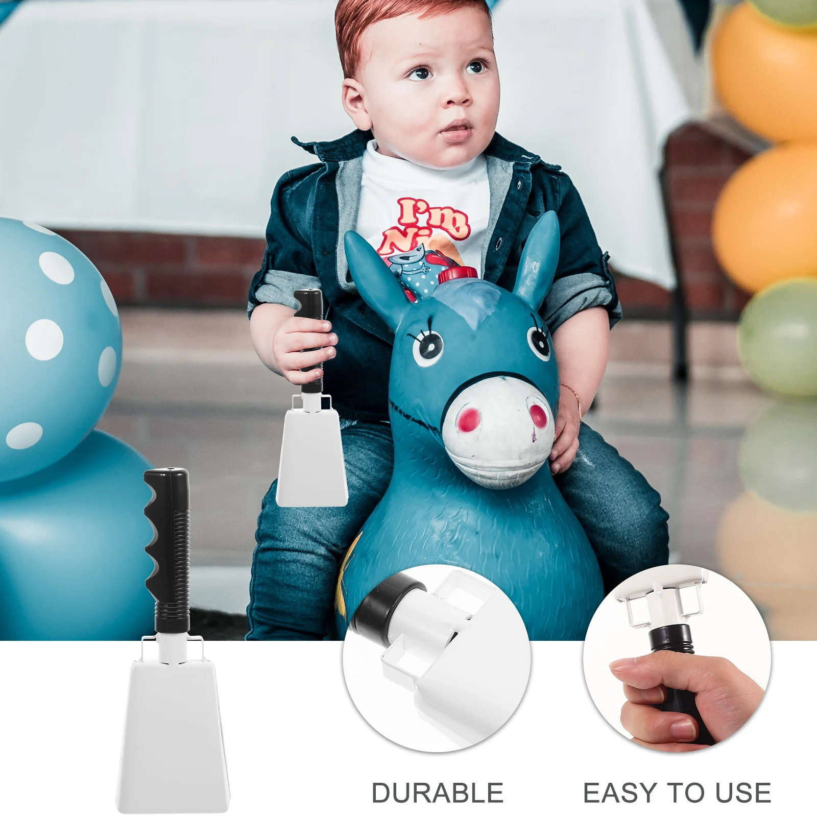 

Hand Cowbell With Handle For Kids Percussion Instrument Football Noise Makers Service Bell Desk Bell Loud Sound Musical