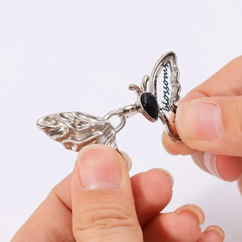 1/5sets Butterfly Shaped Pant Waist Tightener Adjustable Waist Buckle Set Pants Waist Button for Jeans To Make Tighter Button