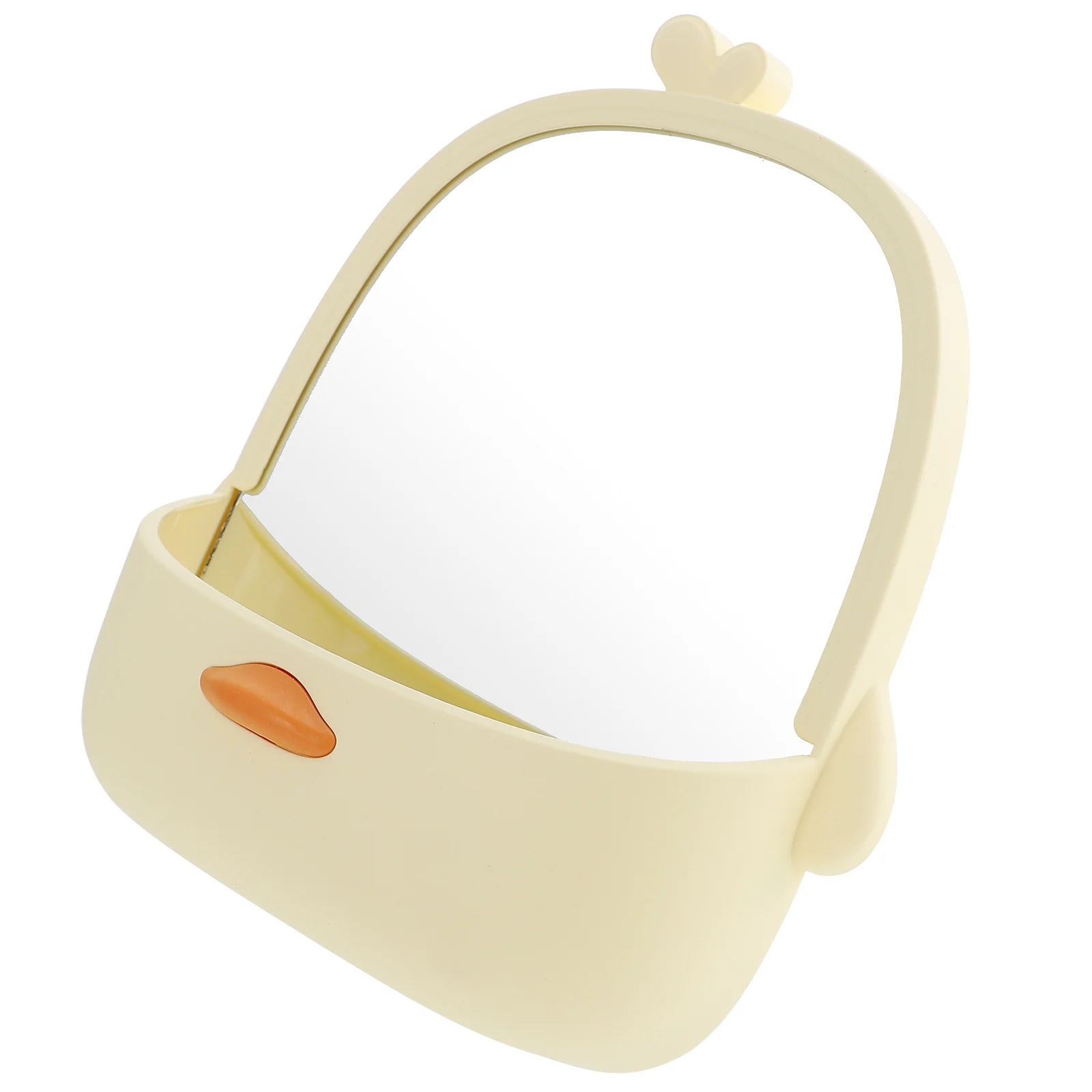 مرآة مكياج كرتونية لسطح المكتب، قاعدة ثابتة، سعة كبيرة للتخزين الأمامي، مرآة مكياج لخزانة غرفة النوم #1