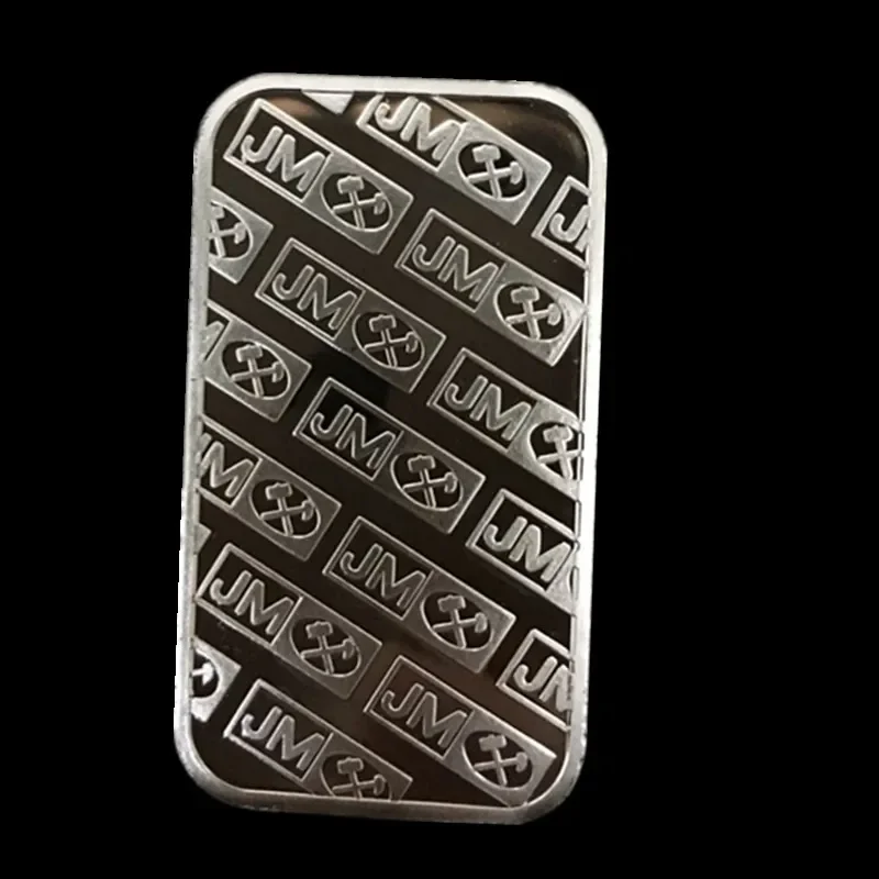 4 pcs The Non magnetic  Johnson Matthey JM  silver gold plated bullion souvenir coin bar with different laser serial number