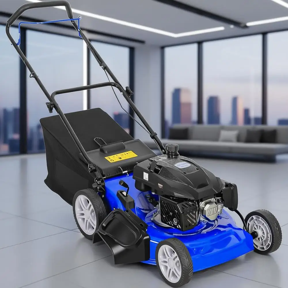 

21 201cc 4-Cycle Lawn Mower, 3-in-1 Capability: Bag, Mulch, Side Discharge, Easy Start, 8-Height Positions