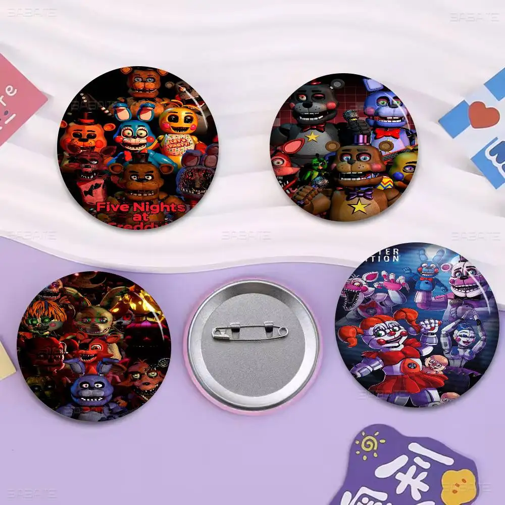 

fnaf game Badges Creative Tinplate Soft Button Pins Animal Icon Brooch Lapel Backpack Badge Accessories Pin