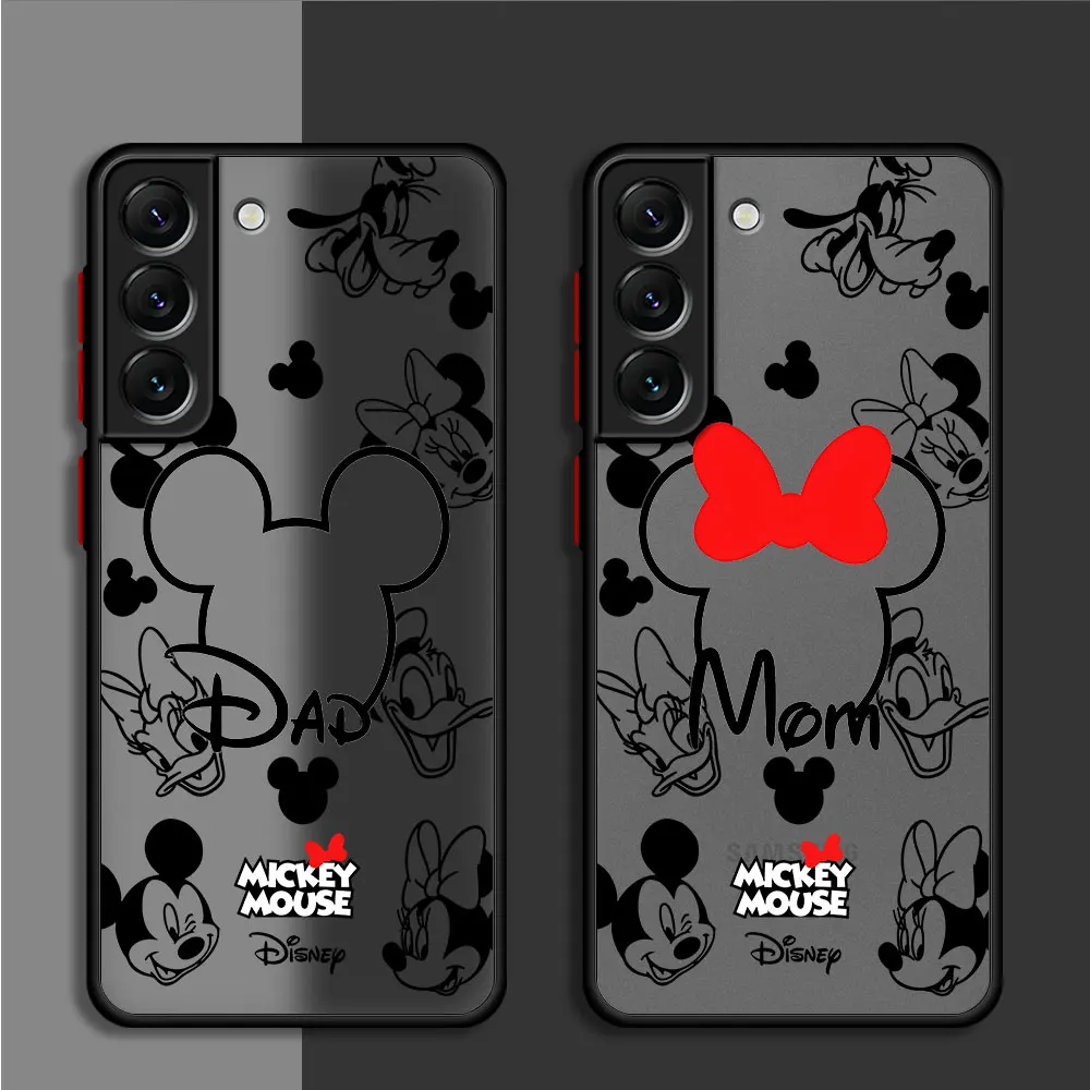 Disney Mickey Minnie Logo Case for Samsung Galaxy S21 S9 S22 Plus S20 FE S10 Lite S23 Ultra S24 Ultra Luxury Shell Cover