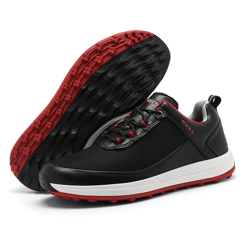 

Men Casual PU Leather Rubber Outsole Golf Spikeless Shoes Outdoor Anti Slip Breathable Leisure Adult Golf Shoes