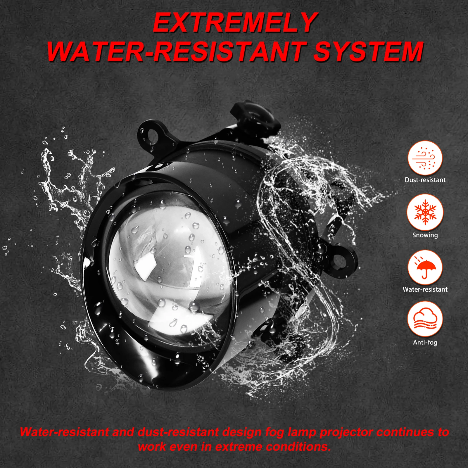 3 Inch LED Fog Lights, High Power IP67 Car Fog Lights, Off-Road Driving Lights Replacement for Honda Replacement for Ford