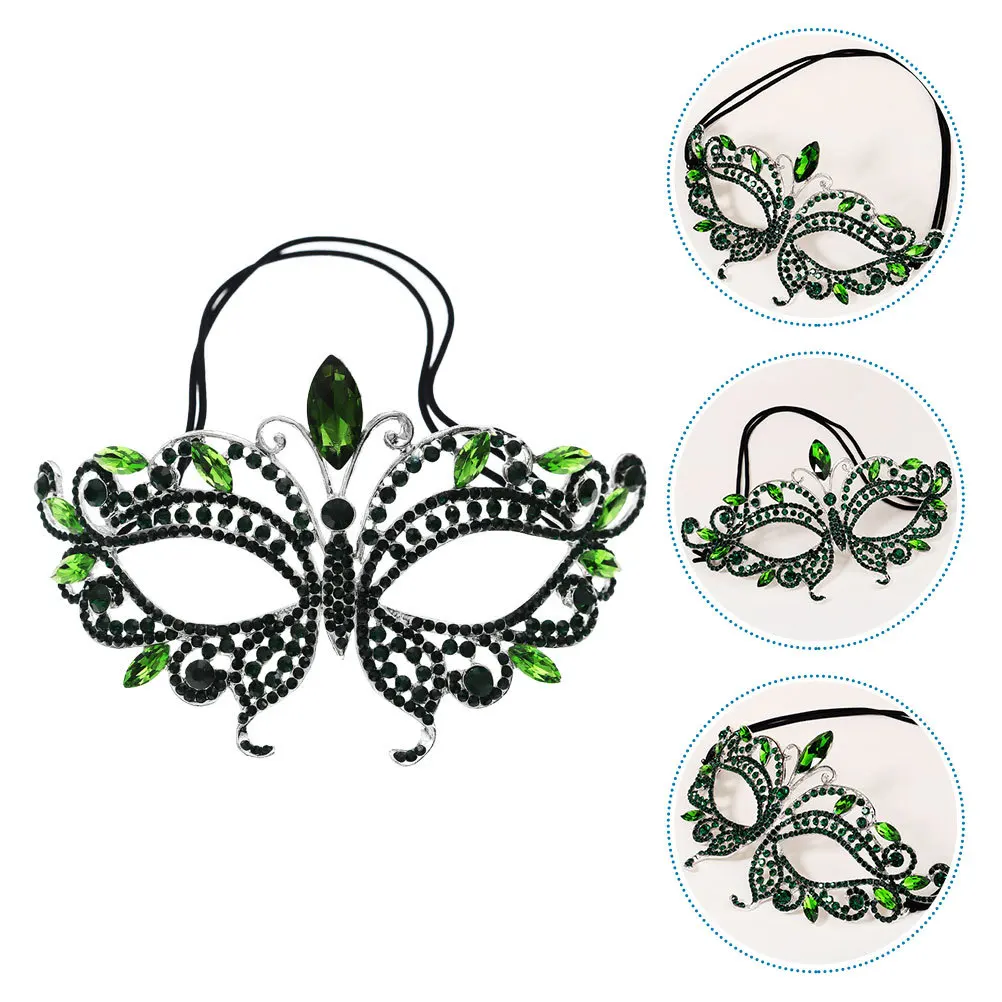 Frauen Halloween Strass Prinzessin Halbmaske Langlebige Maskerade Maske für Party Cosplay Halloween Masken für Frauen