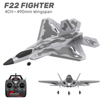 4CH F22 RC Fighter Larger Plane 2.4G 490MM Biger Fixed-wing Remote Control Airplane Electric Foam Model Glider Toys BM22