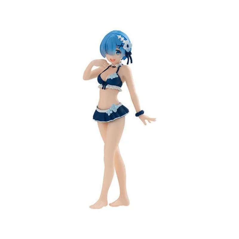 Bandai Gashapon Anime Re:Zero - Starting Life in Another World‌ Emilia Rem Ram Life Swimwear Action Figure Model Collect Gifts view 4