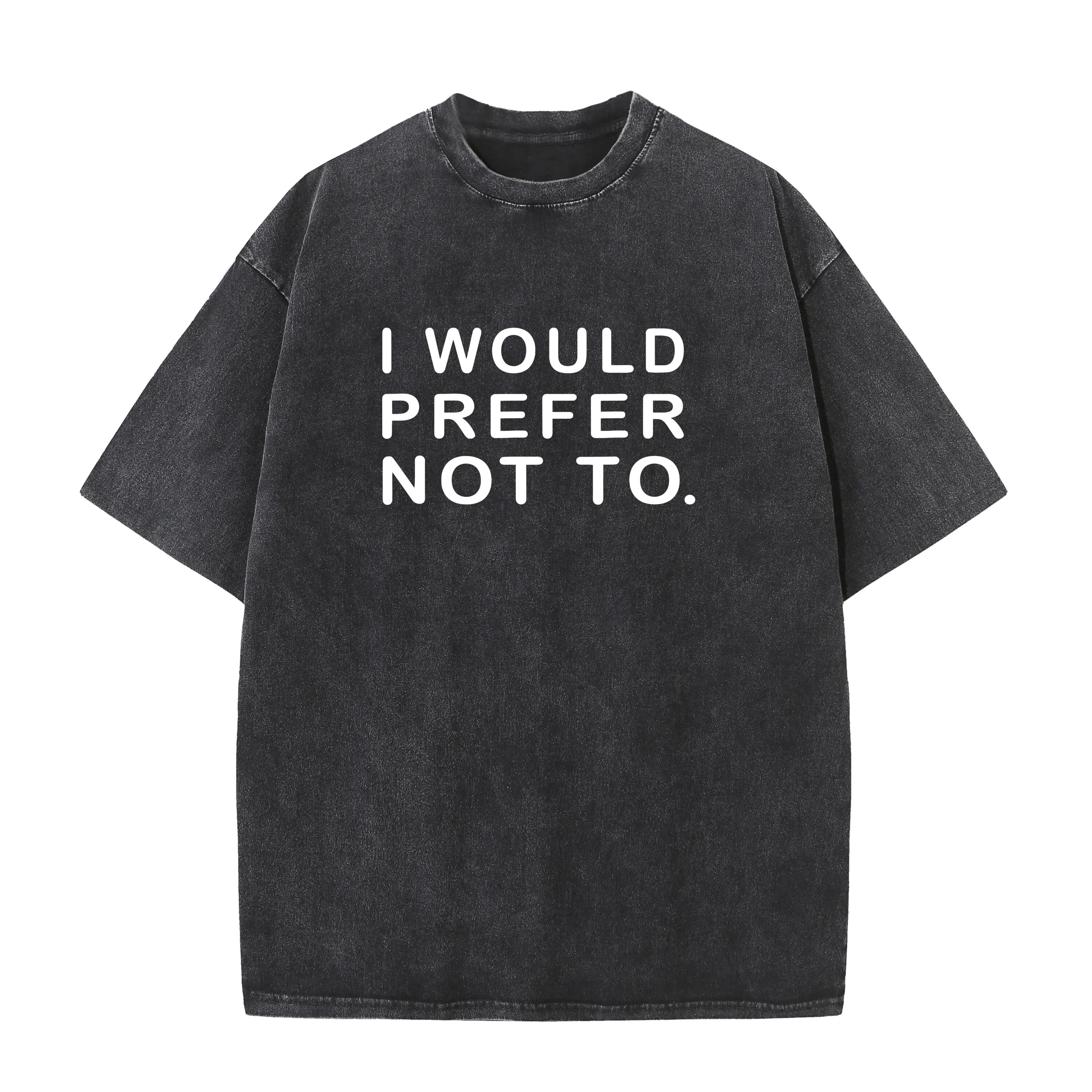 

I Would Prefer Not To Funny Sayings Bleach T-Shirt Boy Cute 3D Printed Bleached Men Tops T Shirt Bleach T Shirts Simple Style