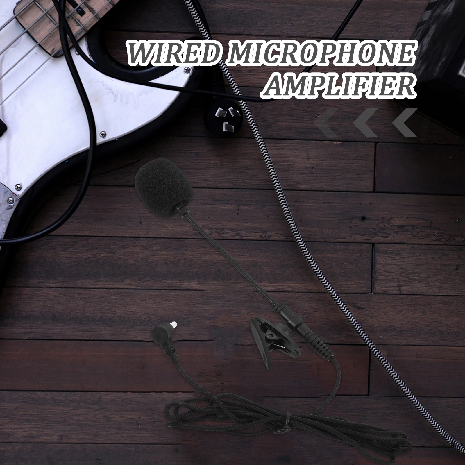 Clipmicrofoon voor audioapparaat Uitgebreid kraagontwerp Duurzaam metalen instrument Pickup Microfoon Spraakversterker Draagbaar