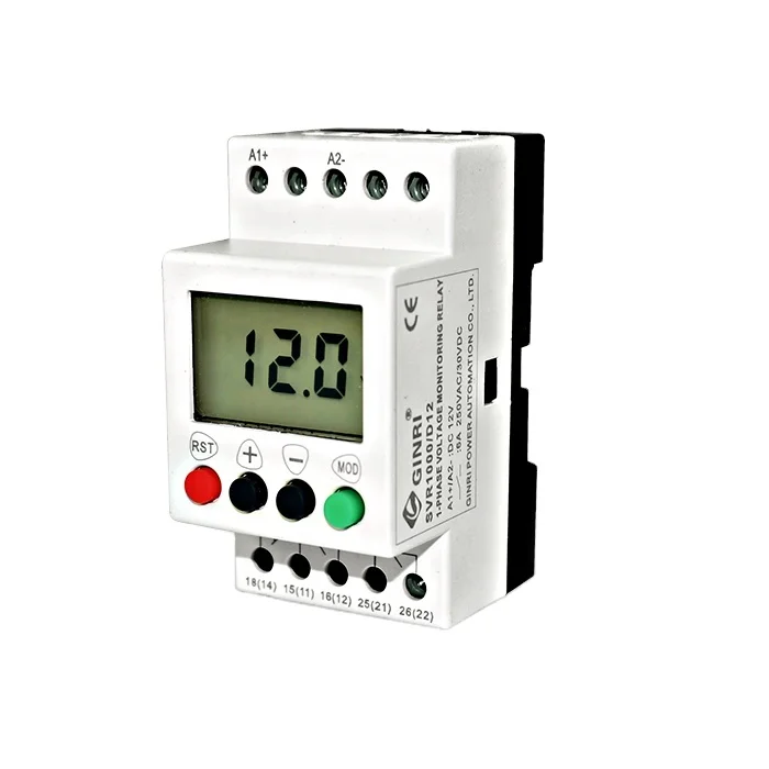 Ginri  SVR1000D12  Voltage Detection Relay Single Phase Over Voltage Under Voltage Protection Relay AC/DC Monitoring Relay