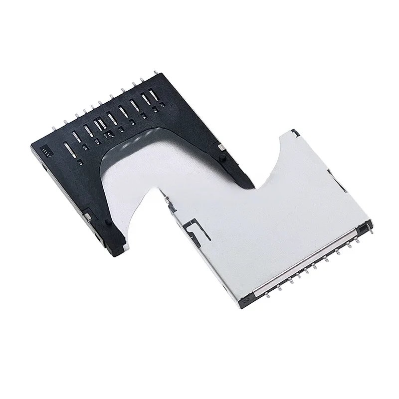 2-in-1 Card Holder MMC SD Self-Ejecting SD Card Slot Pop-Up SD Card Holder PUSH 11P Solder Pins