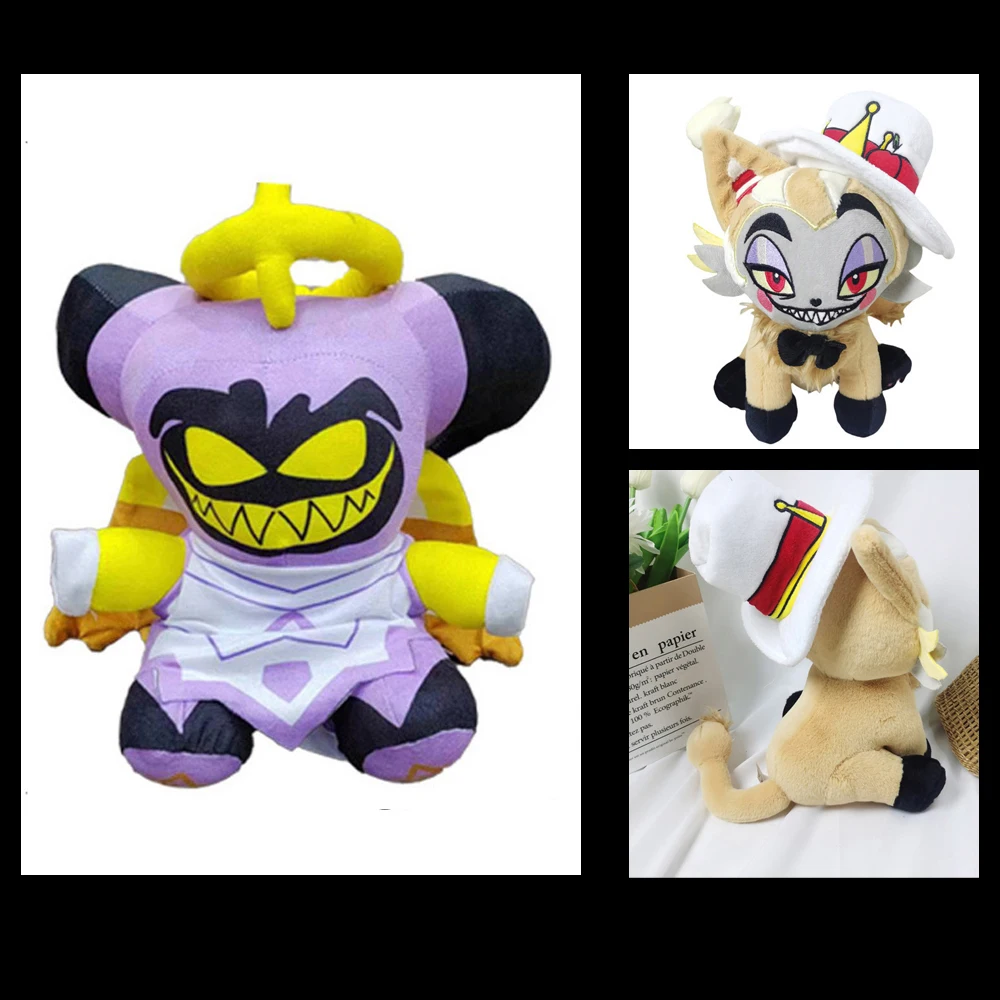 

Large Size Cute Animation Hazbin Hotel Lucifer Morningstar Cat Angel Adam Plush Toy Anime Cute Home Sofa Desk Decor Plushie Doll