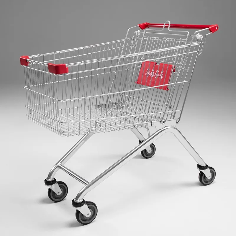 

150 liters supermarket trolley tally shopping cart warehouse home convenience store shopping cart 150L galvanized silver