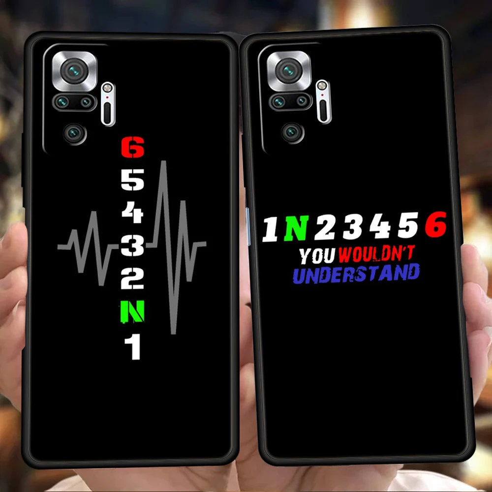 1N23456 Motorcycle Phone Case Cover for Redmi Note 12 11 10 Pro Plus 8 8T 9 K50 K40 Gaming 9A 9C 9T Pro Plus Silicone Shell Bags