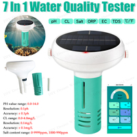 7 In 1 Tuya ZigBee Intelligent Chlorin Meter PH ORP Total Dissolved Solids Salinity Temp CL Test Meter Swimming Pool Water Teste
