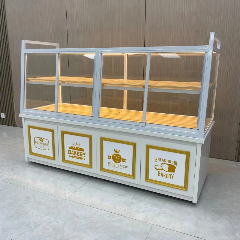 

Customize.Hong Zhan Popular Wooden Bread Display Rack Bakery Store Fixture Shopping Mall Usage Bread Showcase & Food Display