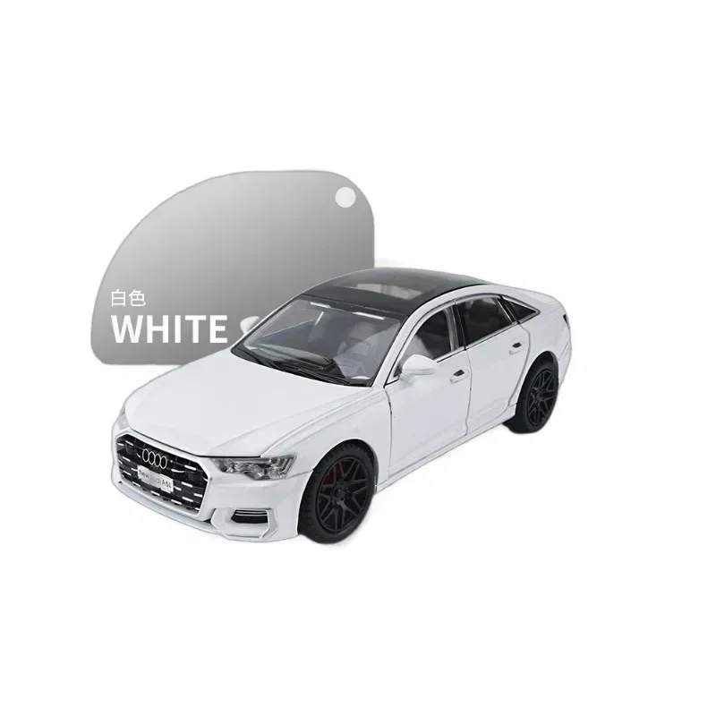 1: 24 Audi A6L simulation alloy model, acousto-optic feedback six door model, collectible ornament