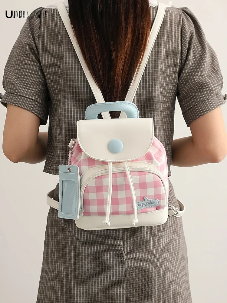 

UR Cheered Double oulder Bapa Women's 2025 New Korean Faion Versatile Lightweight Commuter Bookbag Handbag