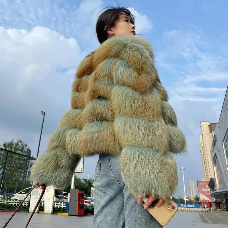 Imitation Fox Fur Jacket Women's Overcoat New Autumn Winter Warm Parker Coat Fashion Loose Luxury Long Mao Mao Fur  oat Outwear