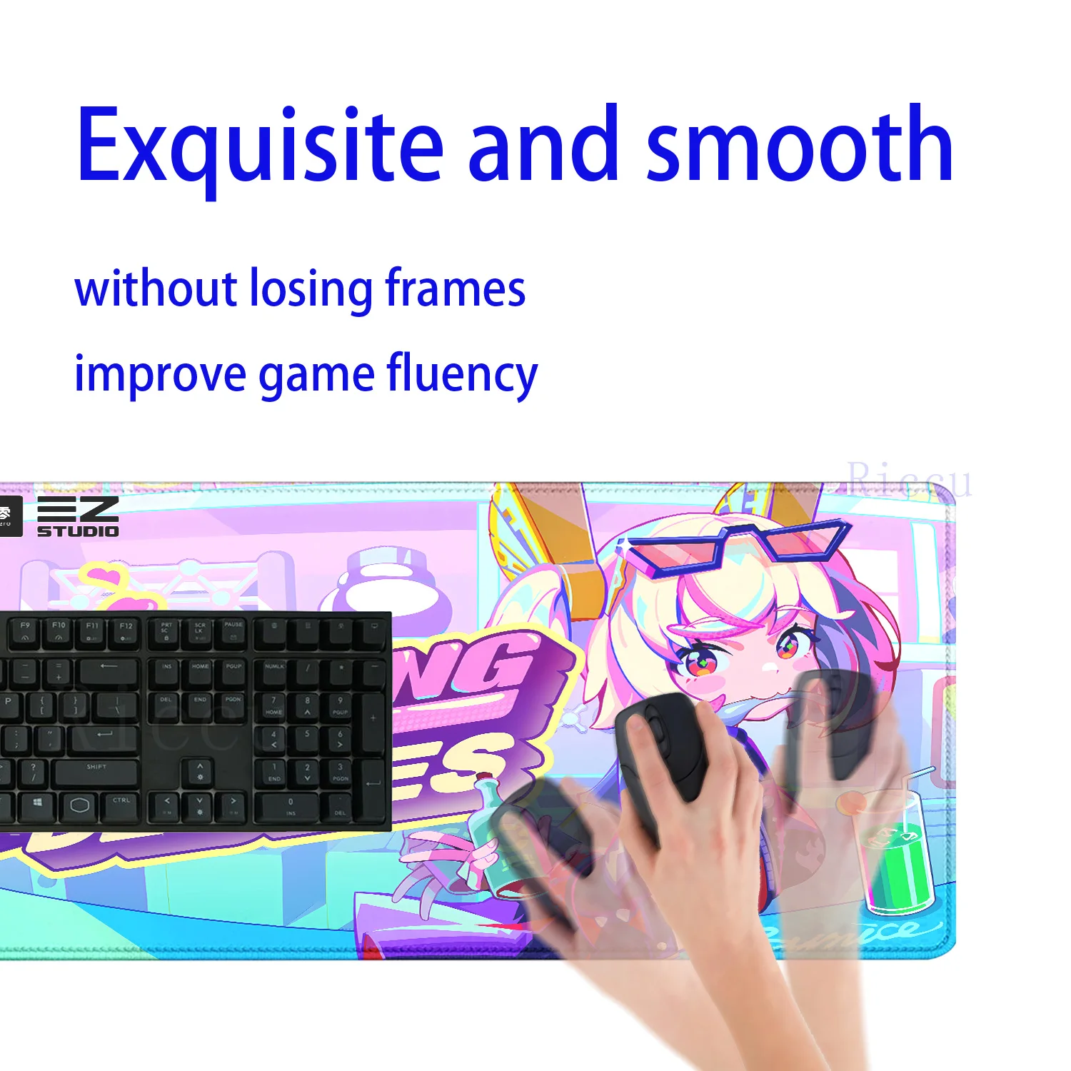 Zenless Zone Zero XXL Kawaii Hot Burnice White ZZZ teclado mouse pad Large Kawaii mousepad Computer Office Accessories DeskMat