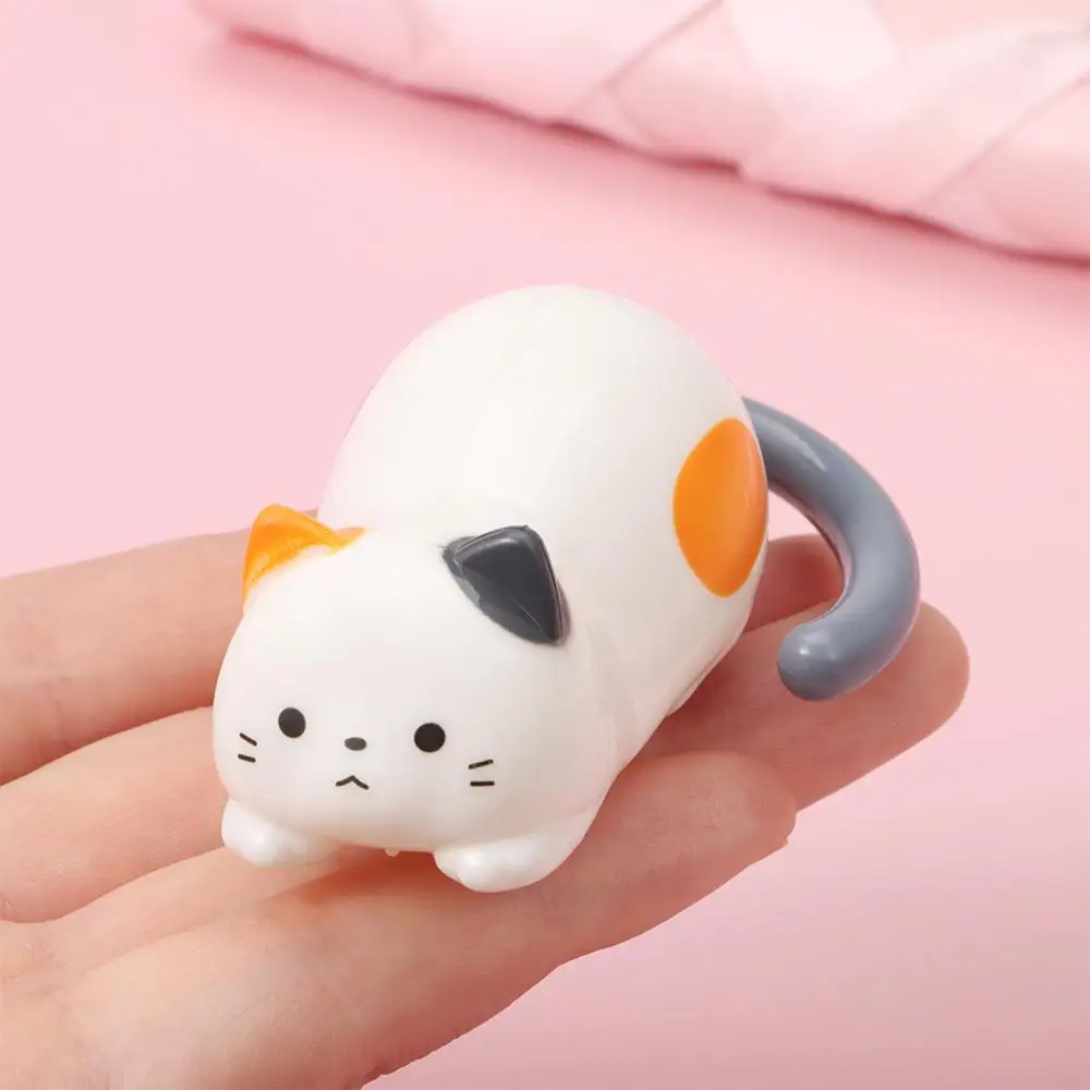 Hoge Kwaliteit Leuke Rollende Kat Speelgoed Fidget Kunststoffen Uurwerk Kitten Beweegbare Speelgoed Stress Tumbling Kitten Speelgoed Thuis