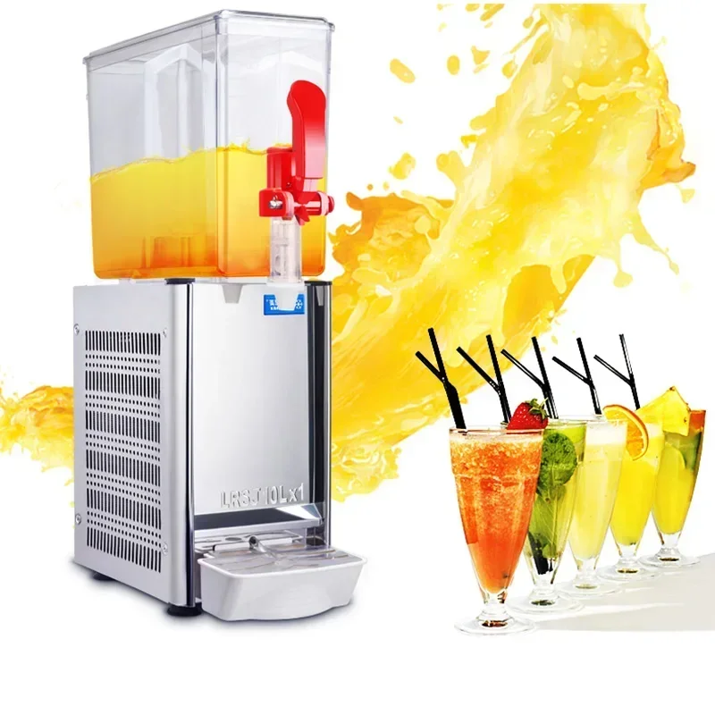 المنزلية 220 فولت اسطوانة واحدة ماكينة مشروبات آلة المشروبات الباردة التجارية 10L المزدوج درجة الحرارة عصارة خلاط كافتيريا Beve