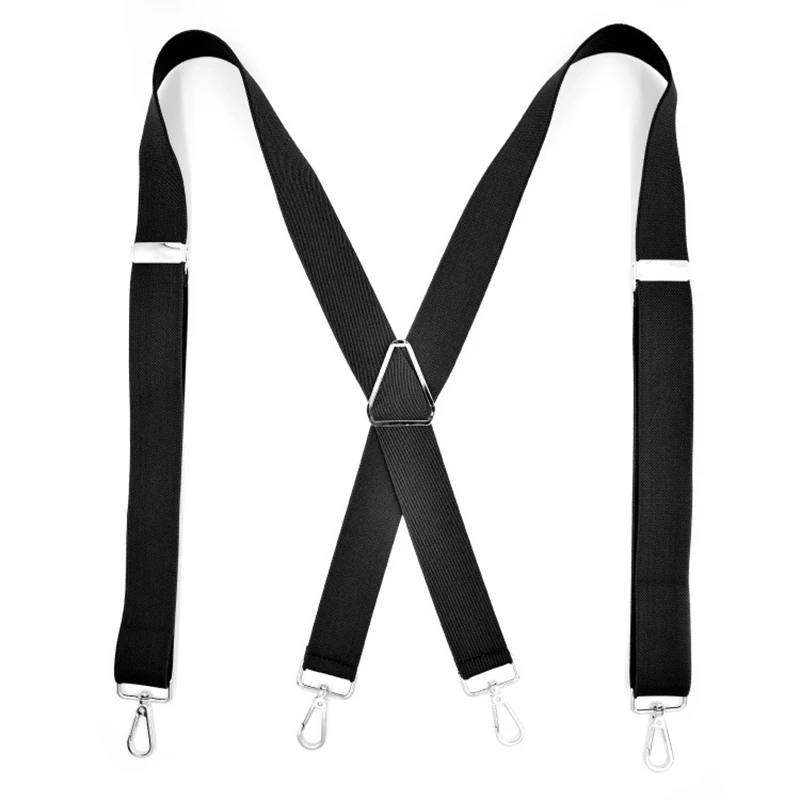 Suspenders for Men Heavy Duty Big and Tall 3.5cm X-back 4 Swivel Hooks Adjustabel Elastic Work Suspenders Trouser Braces