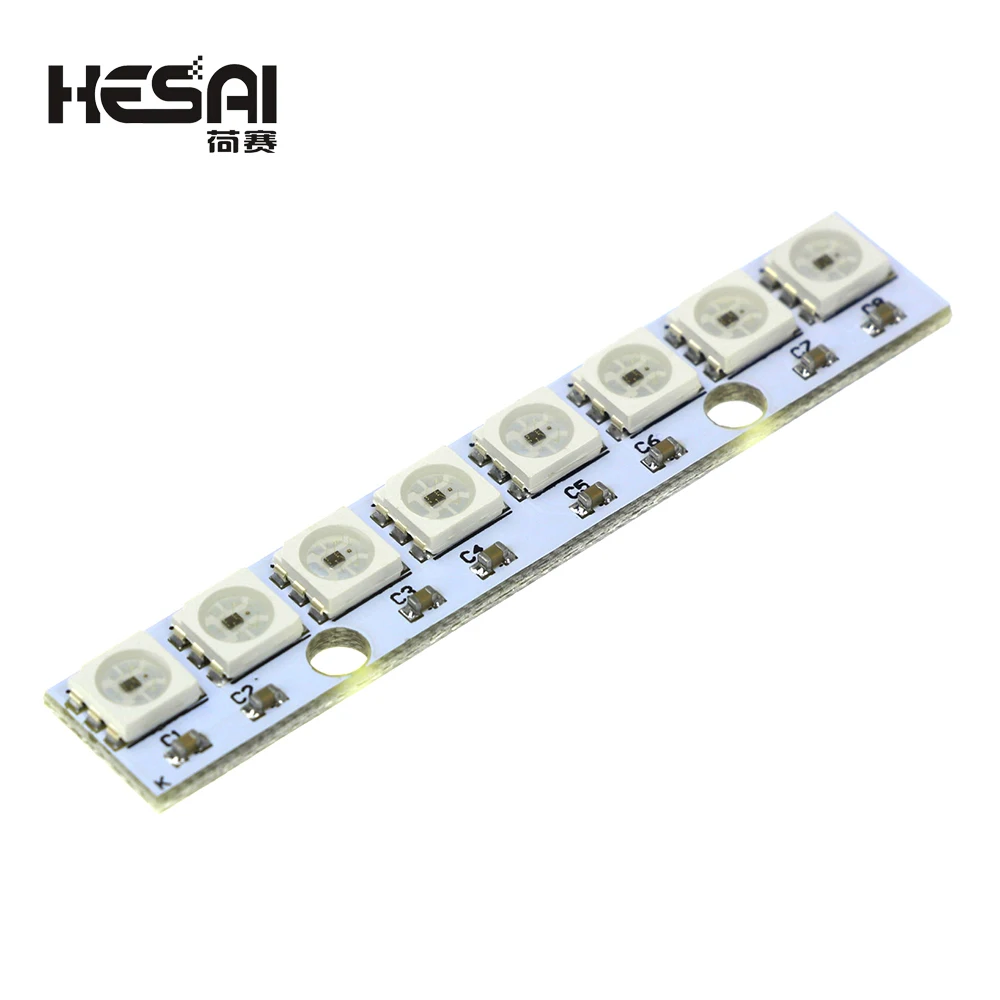 8 Channel WS2812 WS2812B WS 2811 5050 RGB LED Lamp Panel Module 5V 8-Bit Rainbow LED Precise