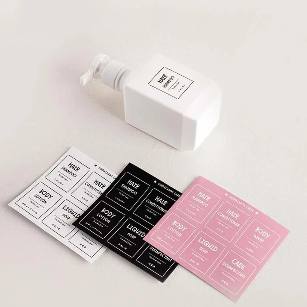 Shower Gel Shampoo Soap Classification Tags Cosmetic Label Refillable Bottles Marker Stickers Label Identification Sticker