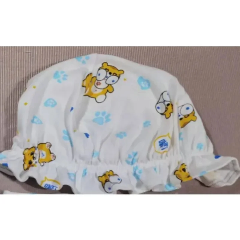 

Kawaii Cartoon Print ABDL Large Size Headgear Adult Baby Hat Spring Autumn Pure Cotton Ruffled Cap DDLG Roleplay Costumes Gift