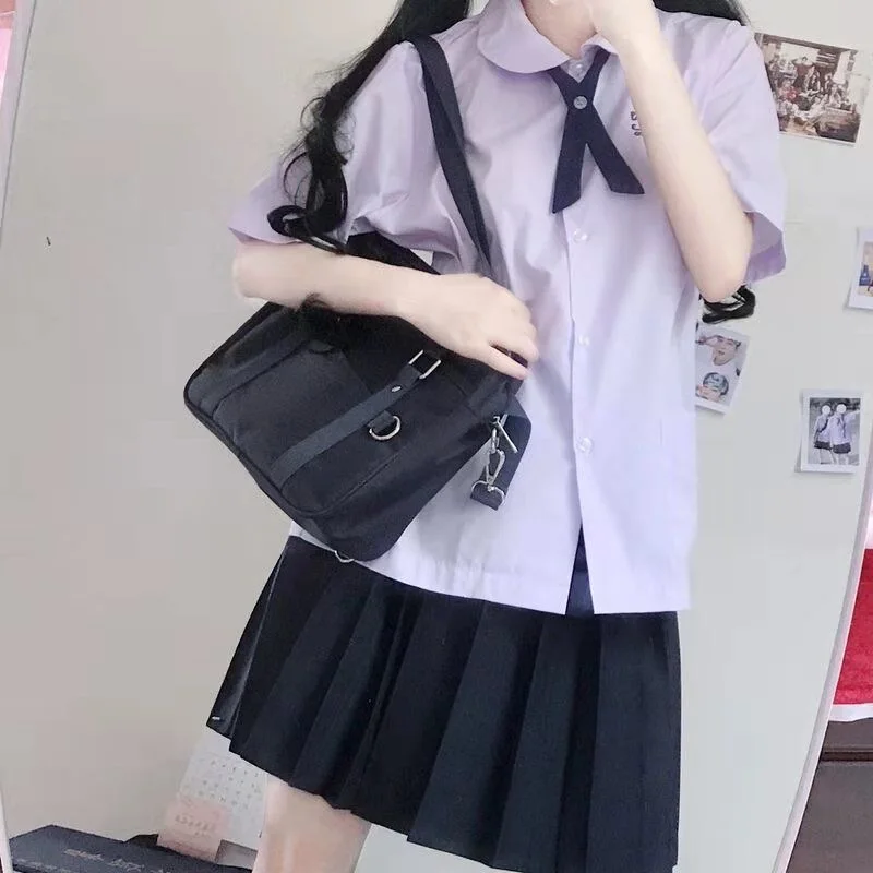 Thai school uniform summer short-sleeved female Thai drama Girl from Nowhere Nanno pleated skirt JK uniform COS clothing student