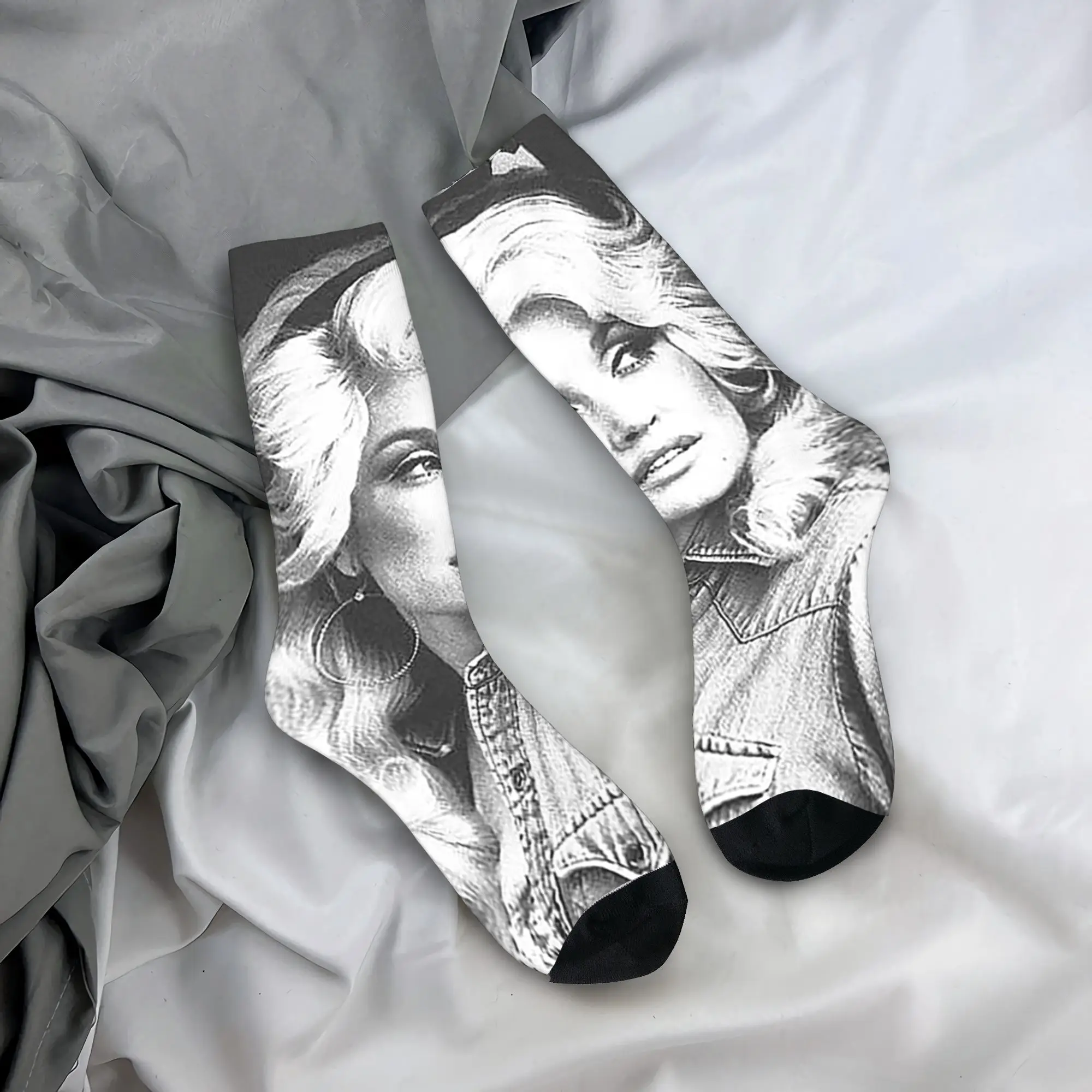 

Носки на все сезоны с принтом головы Долли Партон, винтажные, в стиле Харадзюку, хип-хоп, длинные носки, аксессуары для мужчин и женщин, подарки